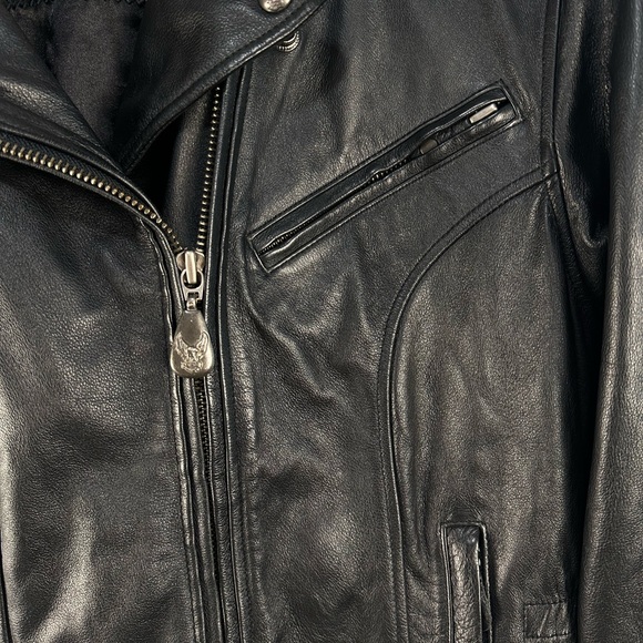 Harley-Davidson Black Leather Jacket Sz‎ M - Picture 3 of 8